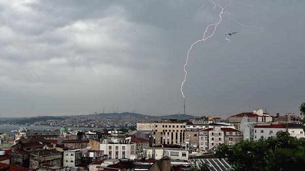 İstanbul Sabahı Şiddetli Yağmur ile Uyandı
